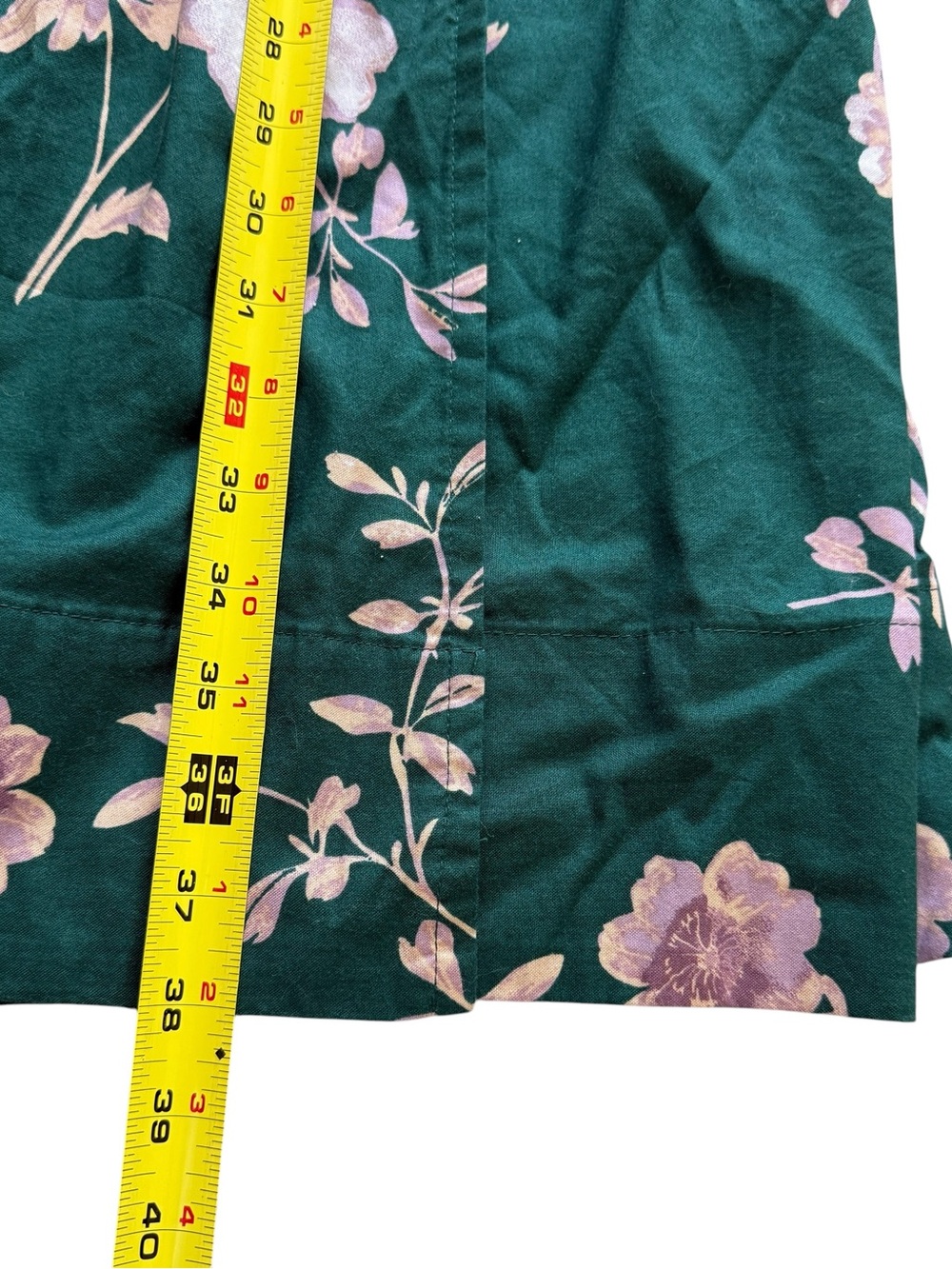 Free People Green Floral Corset Midi Dress S Cottagecore Slit Pockets Romantic - Picture 9 of 15